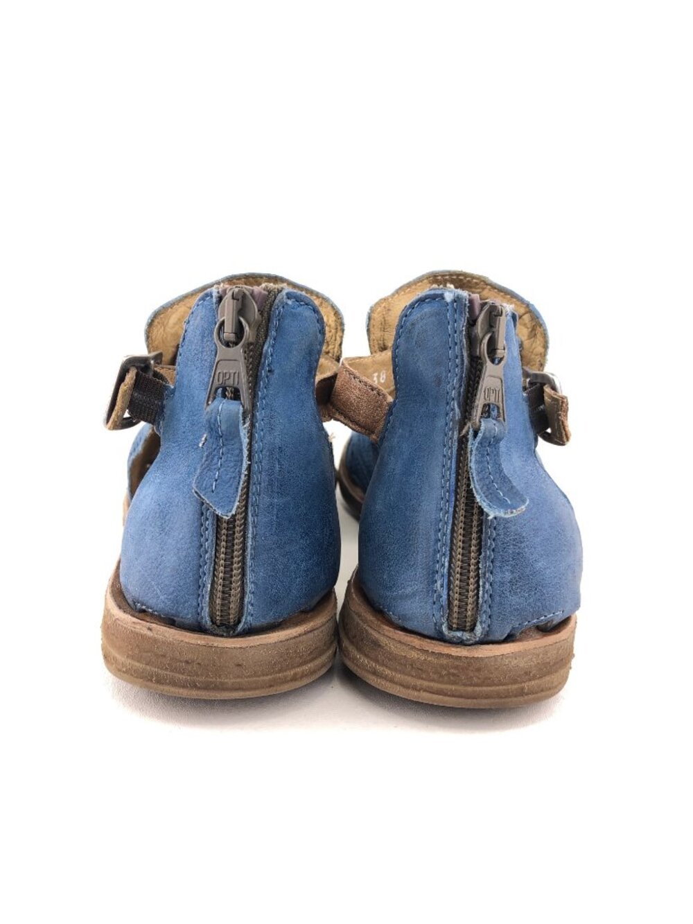 Miz Mooz Fiona Blue Leather Sandals - Picture 6 of 14